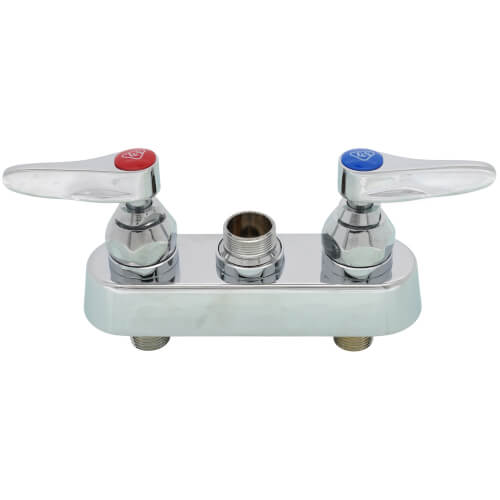 Main product image of 4" Deck Mount Two Handle Workboard Faucet with Less Nozzle and Lever Handles, B-1110-LN