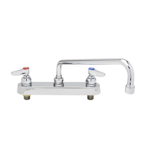 Main product image of Workboard Faucet, Deck Mount, 8" Centers, 12" Swing Nozzle, Lever Handles, B-1123