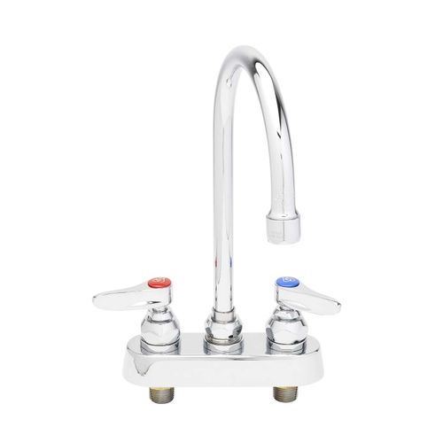 Main product image of Workboard Faucet, Deck Mount, 4" Centers, 133x Swivel Gooseneck, Lever Handles, B-1141