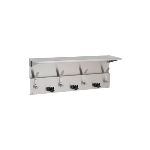 Main product image of B-239 34" Shelf w/ Mop and Broom Holders and Hooks (Satin)