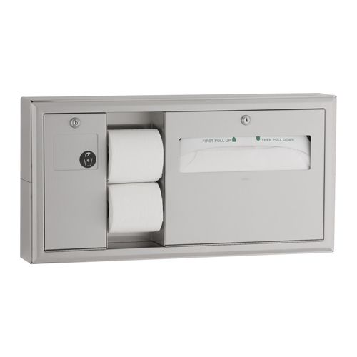 Main product image of B-30919 Surface-Mounted Toilet Tissue, Seat-cover Dispenser and Waste Disposal (Satin)