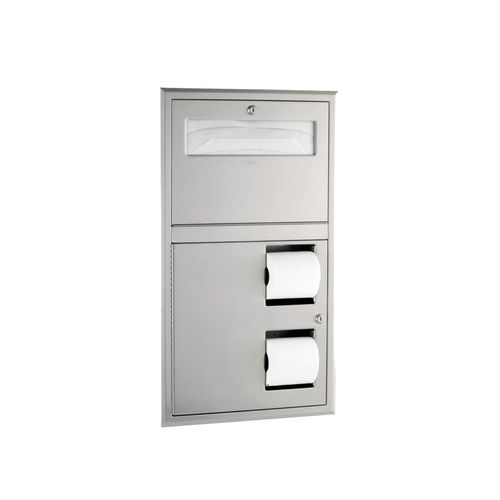 Main product image of B-3474 Recessed Seat-cover Dispenser and Toilet Tissue Dispenser (Satin)