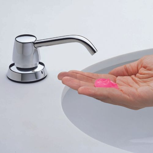 Main product image of B-822 Manual Top-fill Bulk Liquid Soap Dispenser, 4" Spout, 34-fl. Oz. (1.0 L) Capacity (Bright Polished)