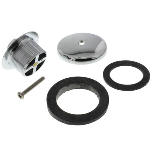 Main product image of Bath Waste Standard Full Kit - CP Lift & Turn Drain w/ 1 Hole Face Plate (PVC)