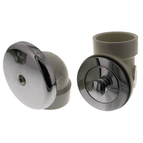 Main product image of Bath Waste Standard Full Kit - CP Lift & Turn Drain w/ 1 Hole Face Plate (PVC)