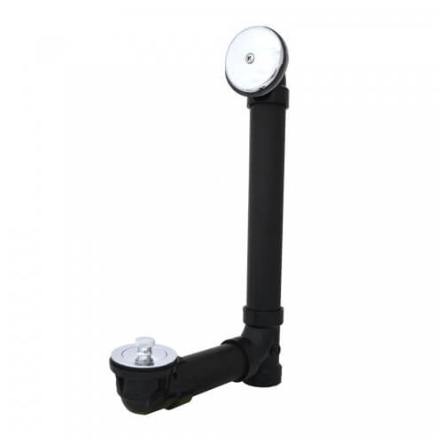 Main product image of Bath Waste Standard Full Kit - CP Lift & Turn Drain w/ 1 Hole Face Plate (ABS)