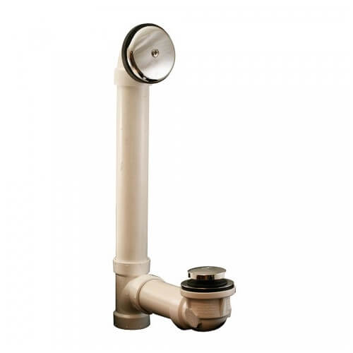 Main product image of Bath Waste Standard Full Kit - CP Toe Pop-Up Drain w/ 1 Hole Face Plate (PVC)