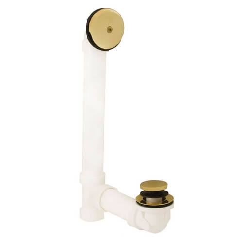 Main product image of Bath Waste Standard Full Kit - PB Toe Pop-Up Drain w/ 1 Hole Face Plate (PVC)