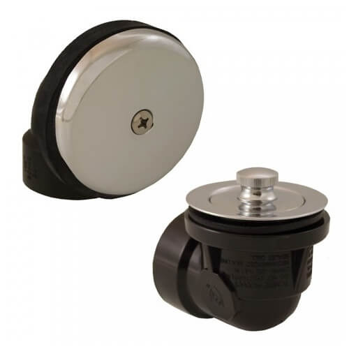 Main product image of Bath Waste Standard Half Kit - CP Friction Lift Drain w/ 1 Hole Face Plate (ABS)