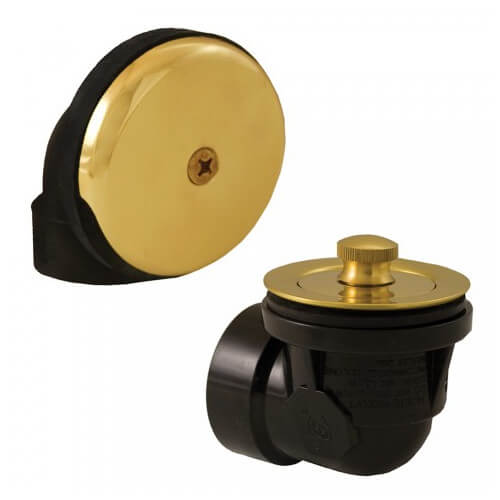 Main product image of Bath Waste Standard Half Kit - PB Friction Lift Drain w/ 1 Hole Face Plate (ABS)