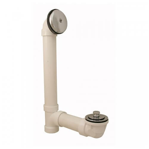 Main product image of Bath Waste Standard Full Kit - CP Friction Lift Drain w/ 1 Hole Face Plate (PVC)