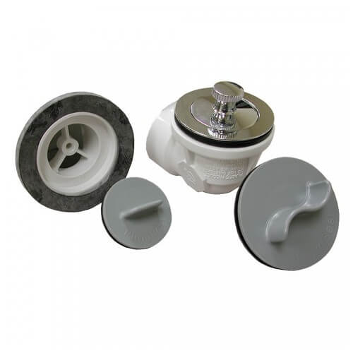 Main product image of Standard PVC Bath Waste Rough-In Kit w/ CP Friction Lift Drain Body & Test Kit (1 Hole)