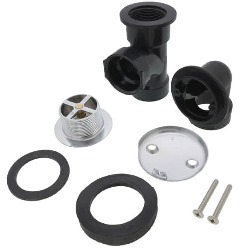 B Jones Stephens B Bath Waste T Waste Half Kit Cp Lift Turn Drain W 2 Hole Face Plate Abs