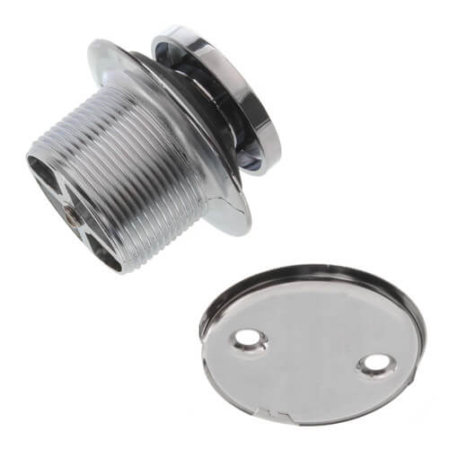 Main product image of Bath Waste Standard Half Kit - CP Toe Pop-Up Drain w/ 2 Hole Face Plate (ABS)