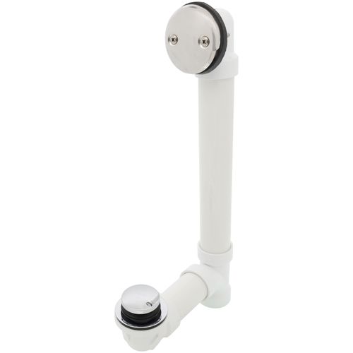Main product image of Bath Waste Standard Full Kit - CP Toe Pop-Up Drain w/ 2 Hole Face Plate (PVC)