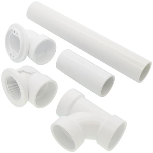 Main product image of Bath Waste Standard Full Kit - CP Toe Pop-Up Drain w/ 2 Hole Face Plate (PVC)