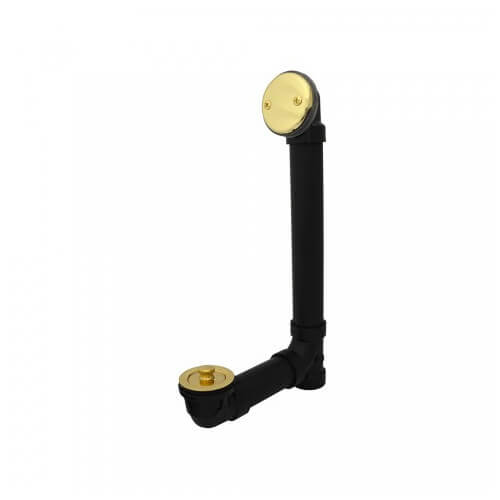 Main product image of Bath Waste Standard Full Kit - PB Lift & Turn Drain w/ 2 Hole Face Plate (ABS)