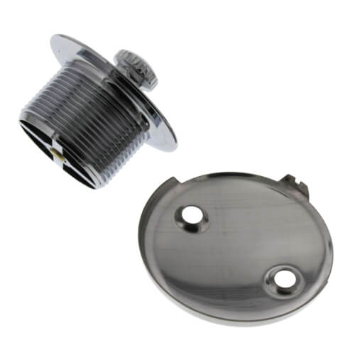 Main product image of Bath Waste Standard Half Kit - CP Friction Lift Drain w/ 2 Hole Face Plate (PVC)