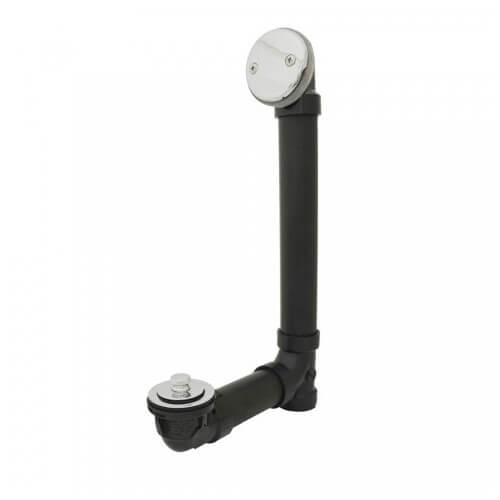 Main product image of Bath Waste Standard Half Kit - CP Friction Lift Drain w/ 2 Hole Face Plate (ABS)