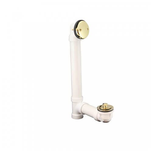 Main product image of Bath Waste Standard Full Kit - PB Friction Lift Drain w/ 2 Hole Face Plate (PVC)