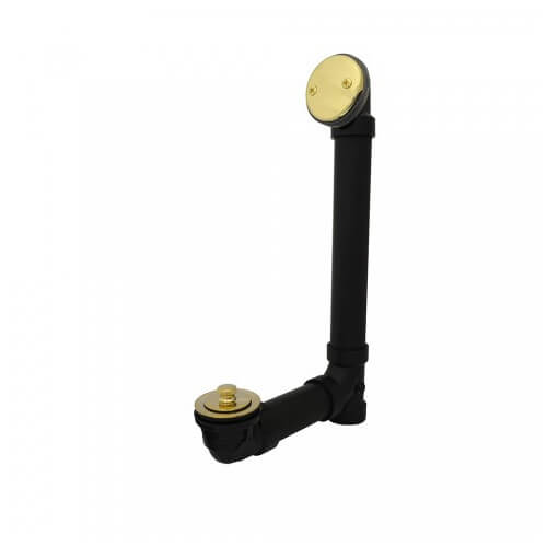 Main product image of Bath Waste Standard Full Kit - PB Friction Lift Drain w/ 2 Hole Face Plate (ABS)