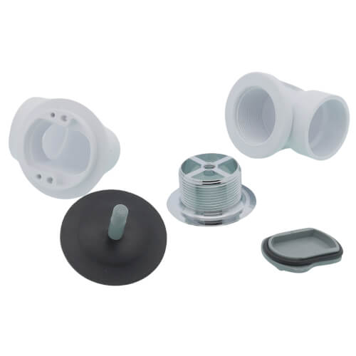 Main product image of Standard PVC Bath Waste Rough-In Kit w/ CP Lift & Turn Drain Body & Test Kit (2 Hole)