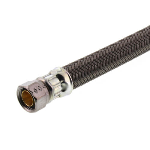 Main product image of 20" Polymer Coated Braided Toilet Adapter (3/8" Compression x 7/8" Ballcock)
