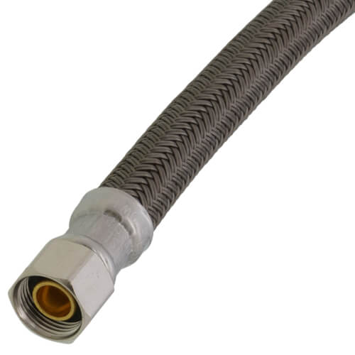 Main product image of 30" Polymer Coated Braided Hose Faucet Connector (3/8" Compression x 1/2" FIP)