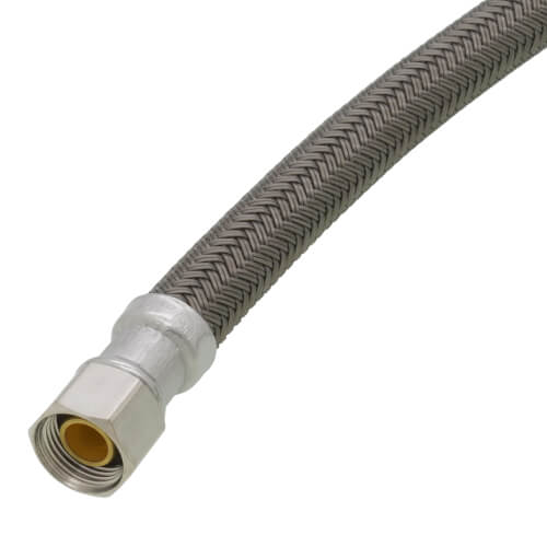 Main product image of 36" Polymer Coated Braided Hose Faucet Connector (3/8" Compression x 1/2" FIP)