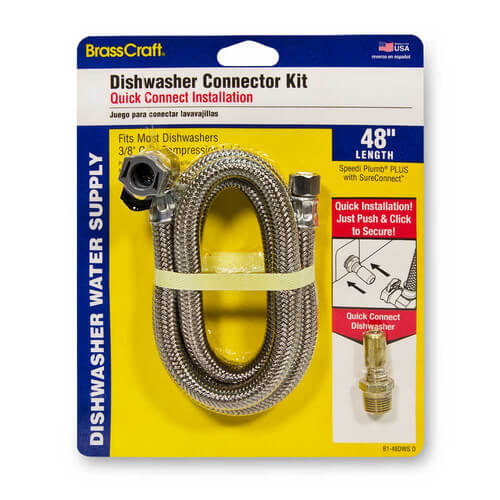 B148DWSD Brasscraft B148DWSD Quick Connect Dishwasher Kit 48" Connector