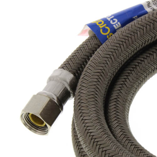 Main product image of 60" Speedi Plumb Braided Polymer Dishwasher Connector w/ Garden Hose Elbow (3/8" x 3/8" Compression Thread)