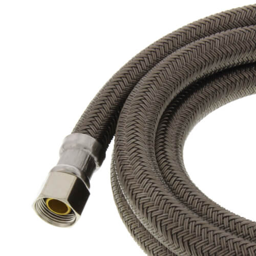 Main product image of 60" Speedi Plumb Braided Polymer Dishwasher Connector w/ Garden Hose Elbow (3/8" x 3/8" Compression Thread)