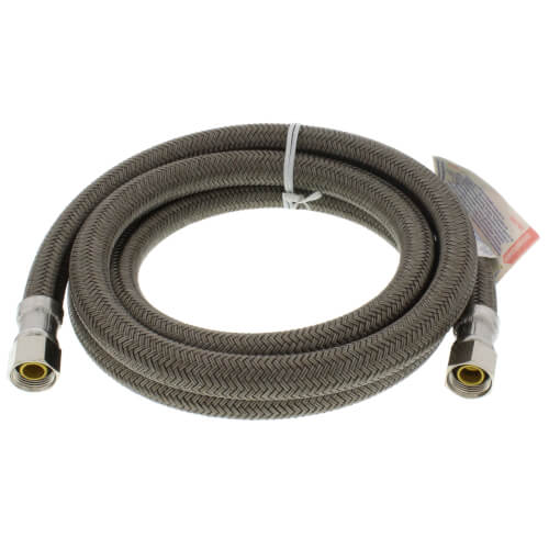Main product image of 60" Speedi Plumb Braided Polymer Dishwasher Connector w/ Garden Hose Elbow (3/8" x 3/8" Compression Thread)