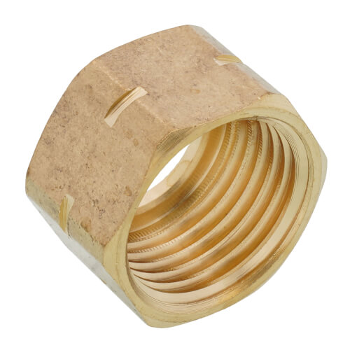 Main product image of 1/2" to 14" x 9/16" Regular Brass Basin Nut (Box of 10)