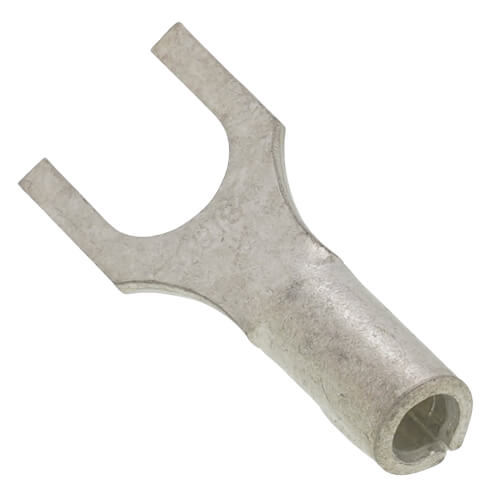 Main product image of #10 Stud Non-Insulated Copper Fork Terminal, 18-14 AWG