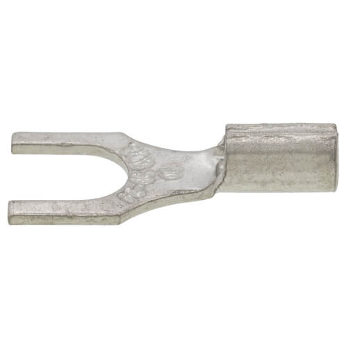 Main product image of #10 Stud Non-Insulated Copper Fork Terminal, 18-14 AWG