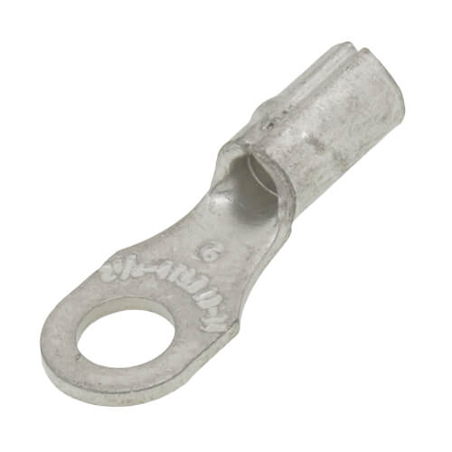 #6 Bolt Hole Non-Insulated Copper Ring Terminal, 18-14 AWG