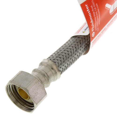 Main product image of B1F09 9" Braided Stainless Steel Hose Faucet Connector (3/8" Compression x 1/2" FIP)