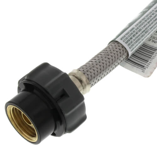 Main product image of 16" Universal Click Seal Braided Stainless Steel Hose Faucet Connector (3/8"Compression x 1/2" FIP)