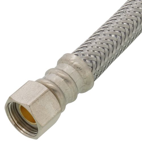Main product image of B1F16 16" Braided Stainless Steel Hose Faucet Connector (3/8" Compression x 1/2" FIP)