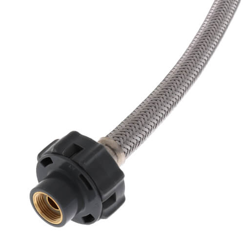Main product image of 30" Click Seal Braided Stainless Steel Hose Faucet Connector (3/8" Compression x 1/2" FIP)