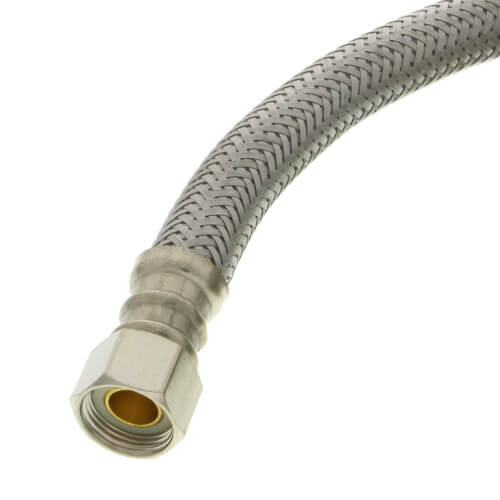 Main product image of B1F48 48" Braided Stainless Steel Hose Faucet Connector (3/8" Compression x 1/2" FIP)