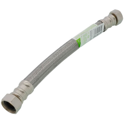 Main product image of 3/4" FIP No-Burst Braided Hose Water Heater Connector (12" Length)