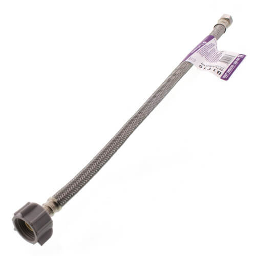 Main product image of B1T16 16" Braided Stainless Steel Hose Toilet Connector (3/8" Compression x 7/8" Ballcock)