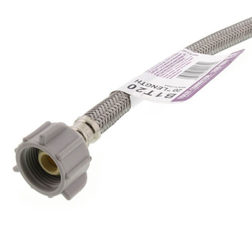 Main product image of B1T20 20" Braided Stainless Steel Hose Toilet Connector (3/8" Compression x 7/8" Ballcock)