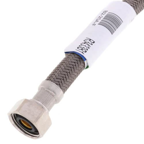 Main product image of 20" Polymer Coated Braided Hose Faucet Connector (7/16" Compression x 1/2" FIP)