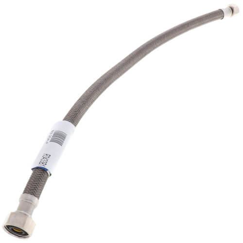 Main product image of 20" Polymer Coated Braided Hose Faucet Connector (7/16" Compression x 1/2" FIP)
