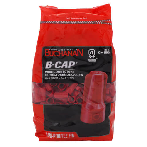 B2-B - Ideal B2-B - B2 B-CAP® Wire Connector, Red (Bag Of 500)