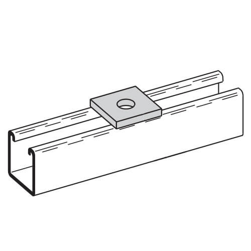 Main product image of Zinc Square Washer (9/16" Hole, 1/2" Bolt)