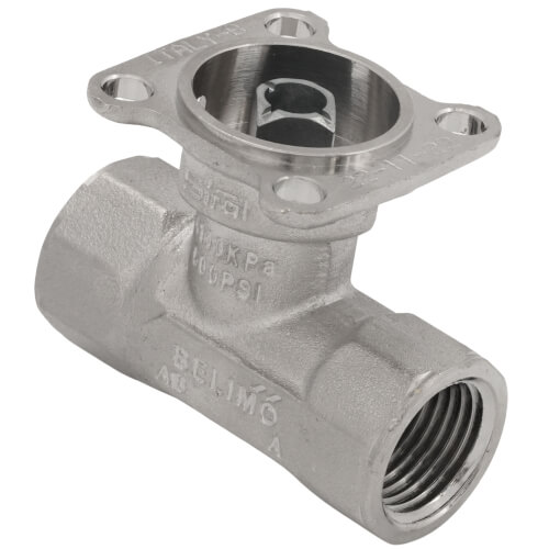 Main product image of 1/2" B2 Series, 2-Way Characterized Control Brass Valve w/ Chrome Plated Ball/Nickel Plated Stem (1.2 Cv)
